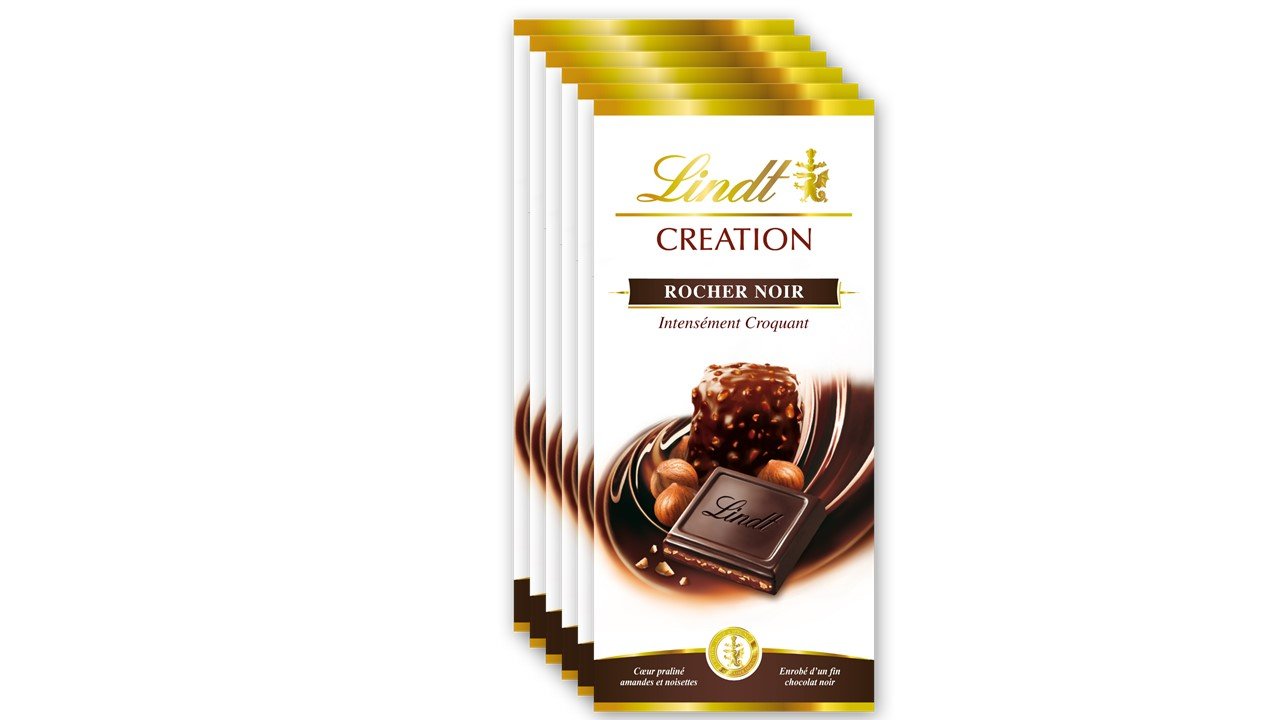 Lindt Création Noir Praline Rocher 150 g – 7 Stück