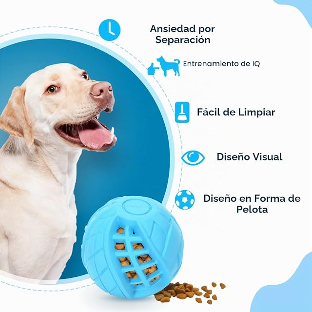 Foto 2 de 8 de Nobleza Pelota Perros, Pelota de Juguete para Perros, Dispensador de Aperitivos Interactivo Mascotas