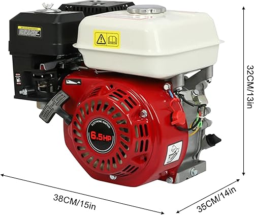 Miniatura 6 de Motor de gas de 160 CC 6.5 HP, motor de 4 tiempos Go Kart, motor OHV, motor de gasolina de grado industrial, eje horizontal, retrocesoarranque para