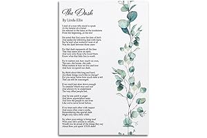 LGDSBHH -The Dash- Inspirational Live Your Dash Poem Canvas Print Wall Art