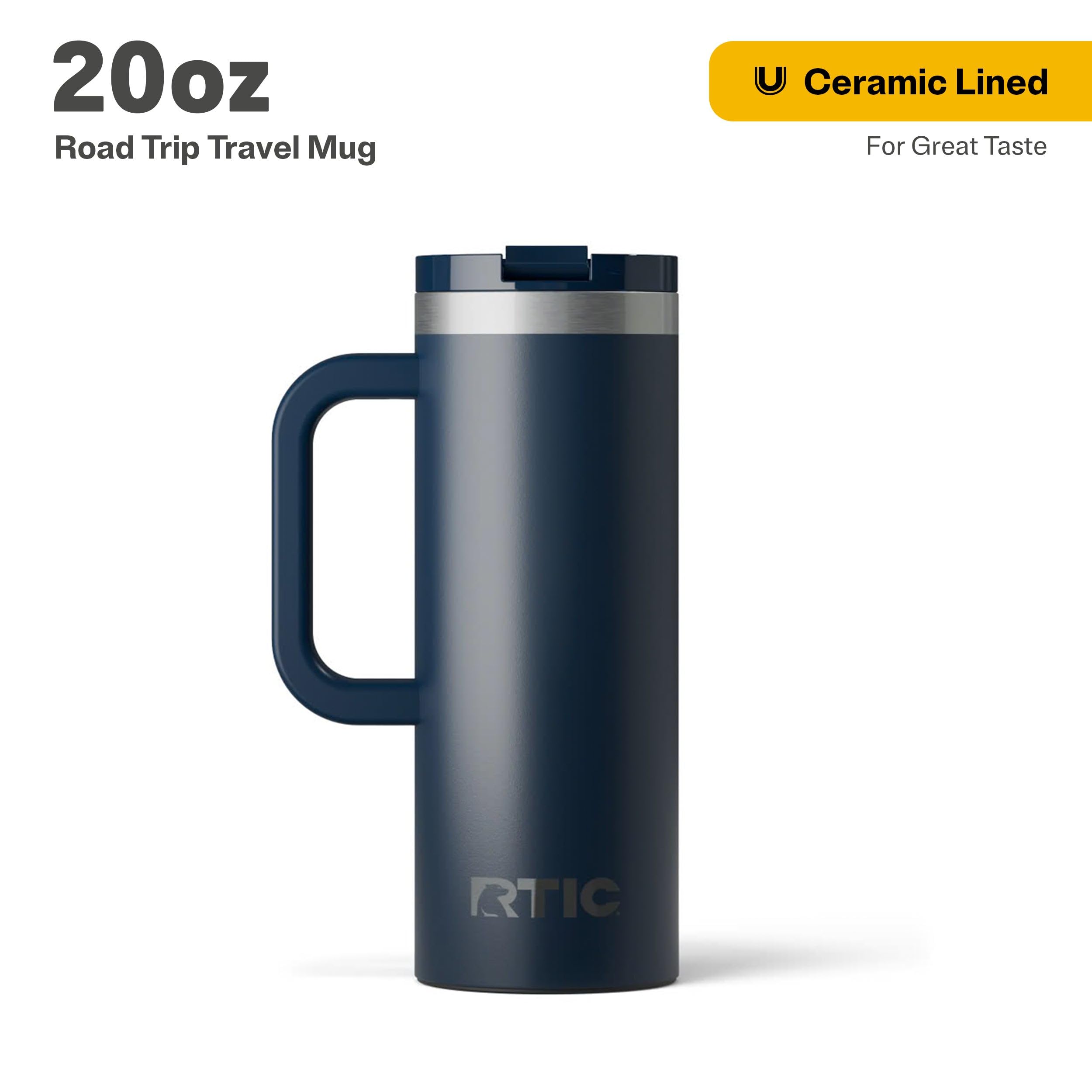 Amazon.com: RTIC 20oz Road Trip Travel Mug with Lid and Handle