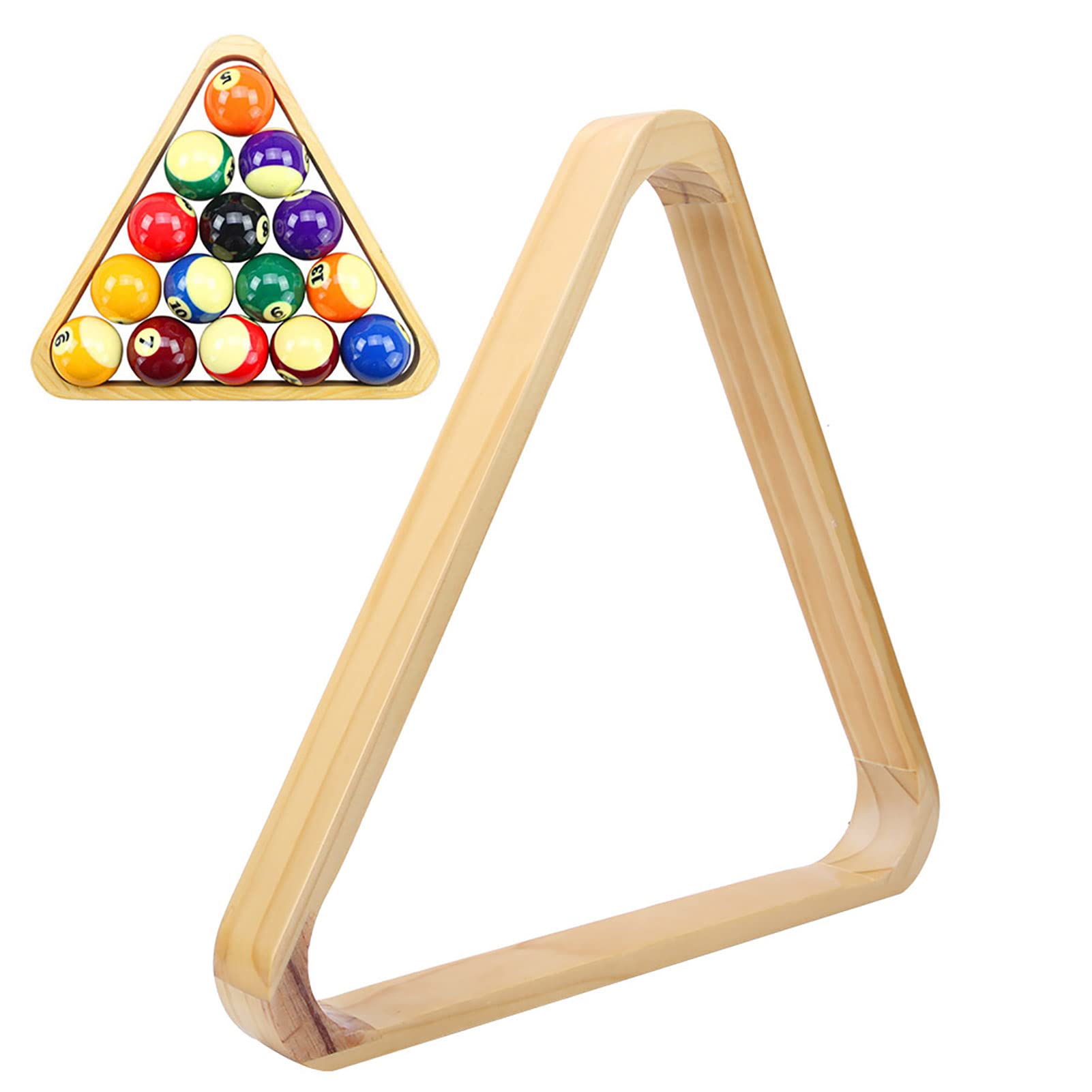 Marco de Billar, Billar Profesional de Madera, Marco de Rombo Triangular, Estante de Bolas, Trípode Americano para Mesa de Billar Gruesa