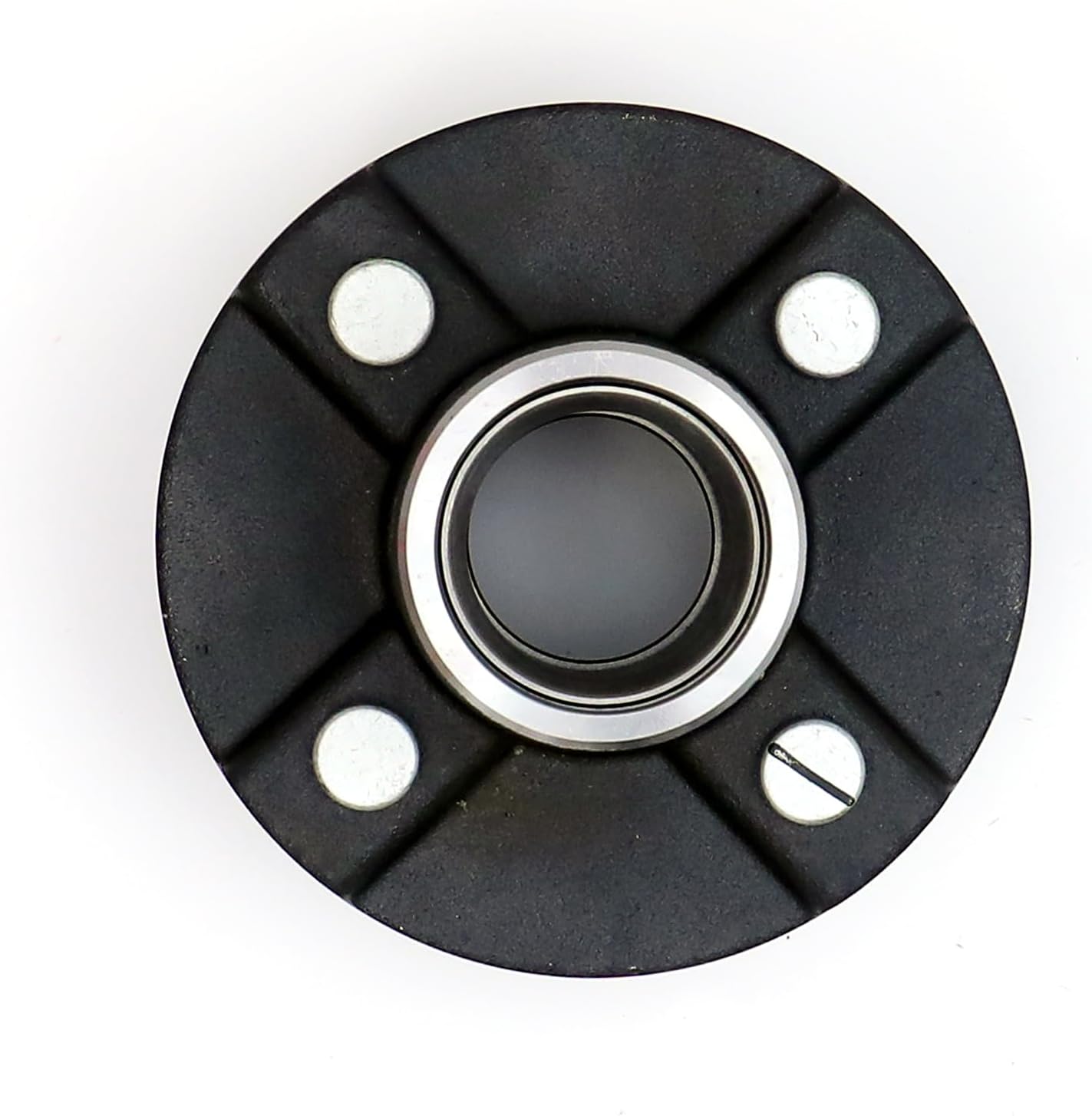 Set of 2,Pair Trailer Hub Assembly Kit,4-Bolt on 4" Circle,Fit 2,000 lbs axles,Includes (2) 1" Straight Spindle and Bearing