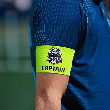 BYFDIY Custom Captain Arm Bands for Soccer Adjustable Personalized Name Team Logo Badge Football Arm Bands Soccer Sports Team Accessories Birthday Gifts for Team Leaders Teammates Youth Adult