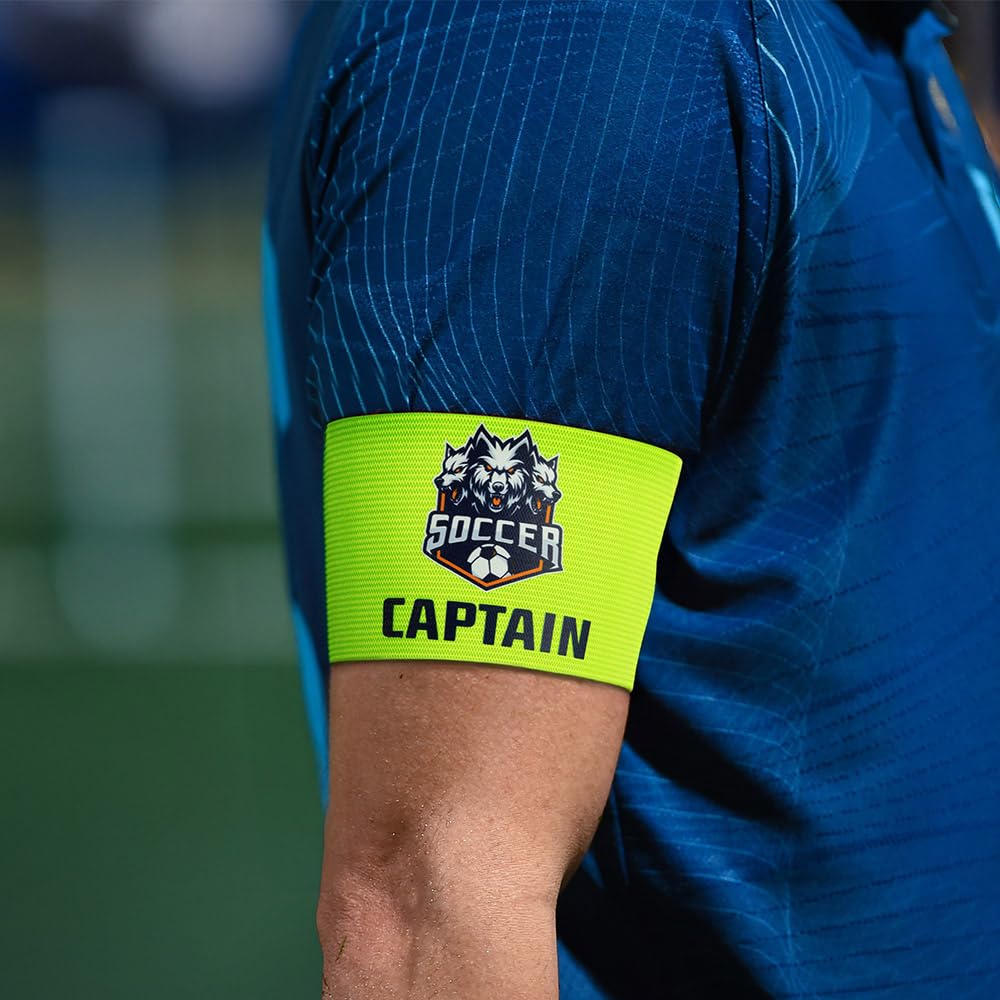 Fascia da capitano di calcio personalizzata con logo della squadra e nome, fascia da braccio per giovani adulti, fascia per bicipiti da calcio, regalo per leader di squadra/compagni di squadra/sport