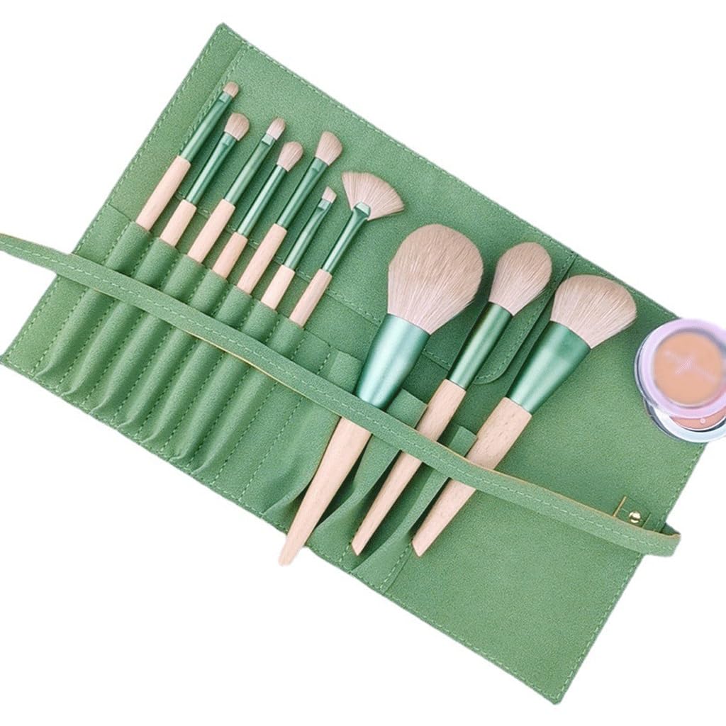 10 Brochas De Maquillaje De Pelo Suave para Sombras De Ojos, Polvos Y Colorete.
