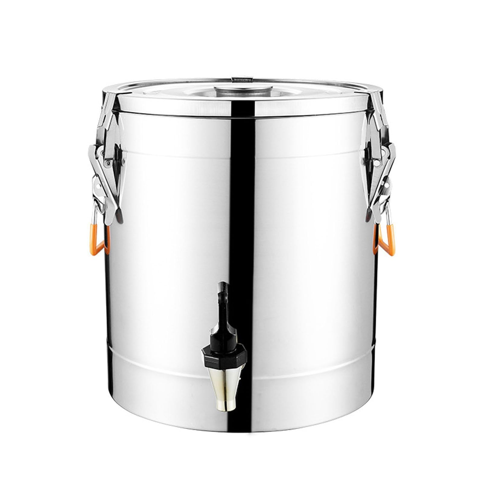 JKJZSALJ 304 Stainless Steel Stockpot With Faucet And High Elastic Buckle, Sealed Container For Milk Oil Wine Soup Storage, 80L,36 * 50CM/50L