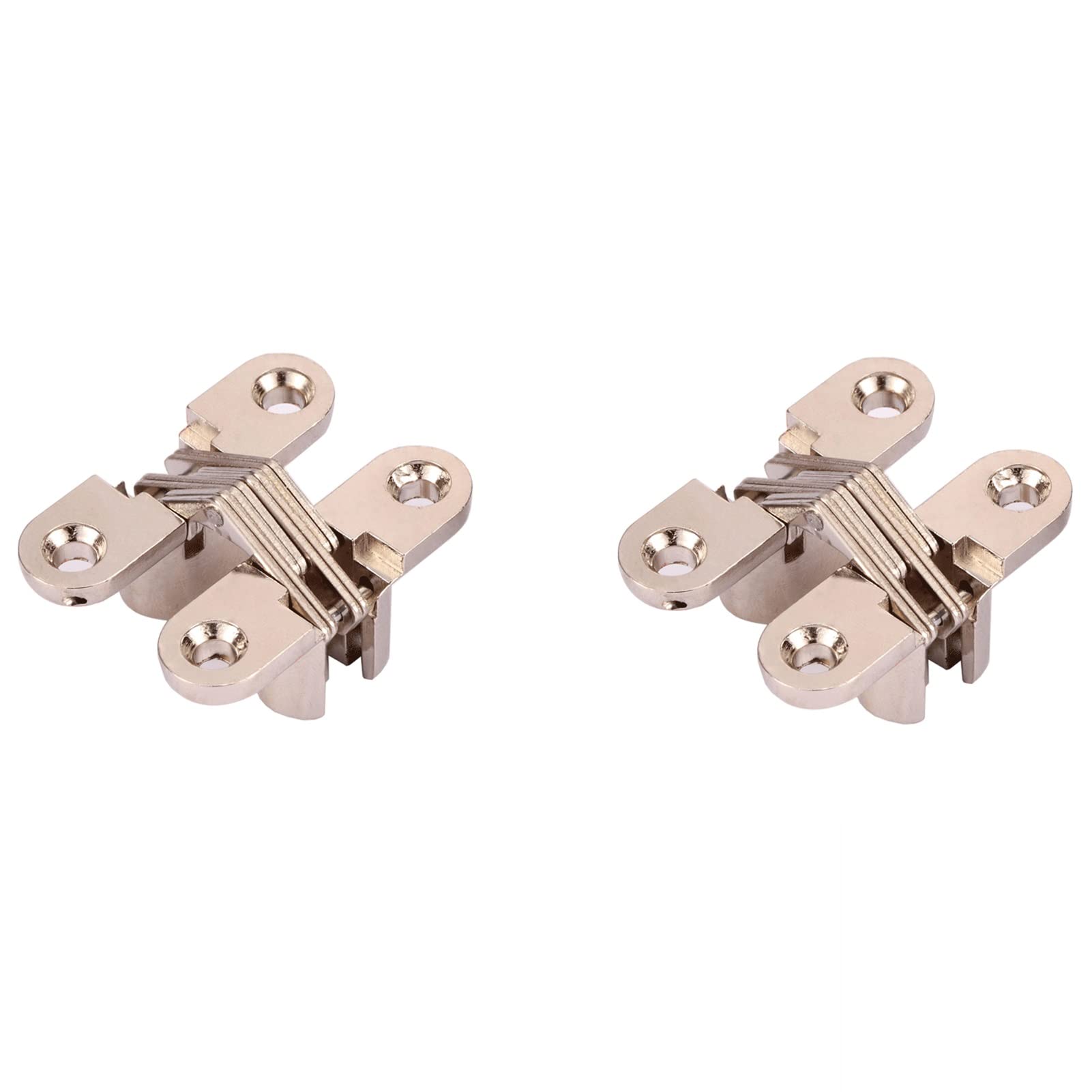 Nvsfzgiyg 2 Pieces Of Gold 2 Pieces / 4 Of Alloy Hinges, Rust-Proof, Suitable For Wooden Doors, Counters, Cabinets, Wardrobes, Windows(2 Pieces Of Gold)