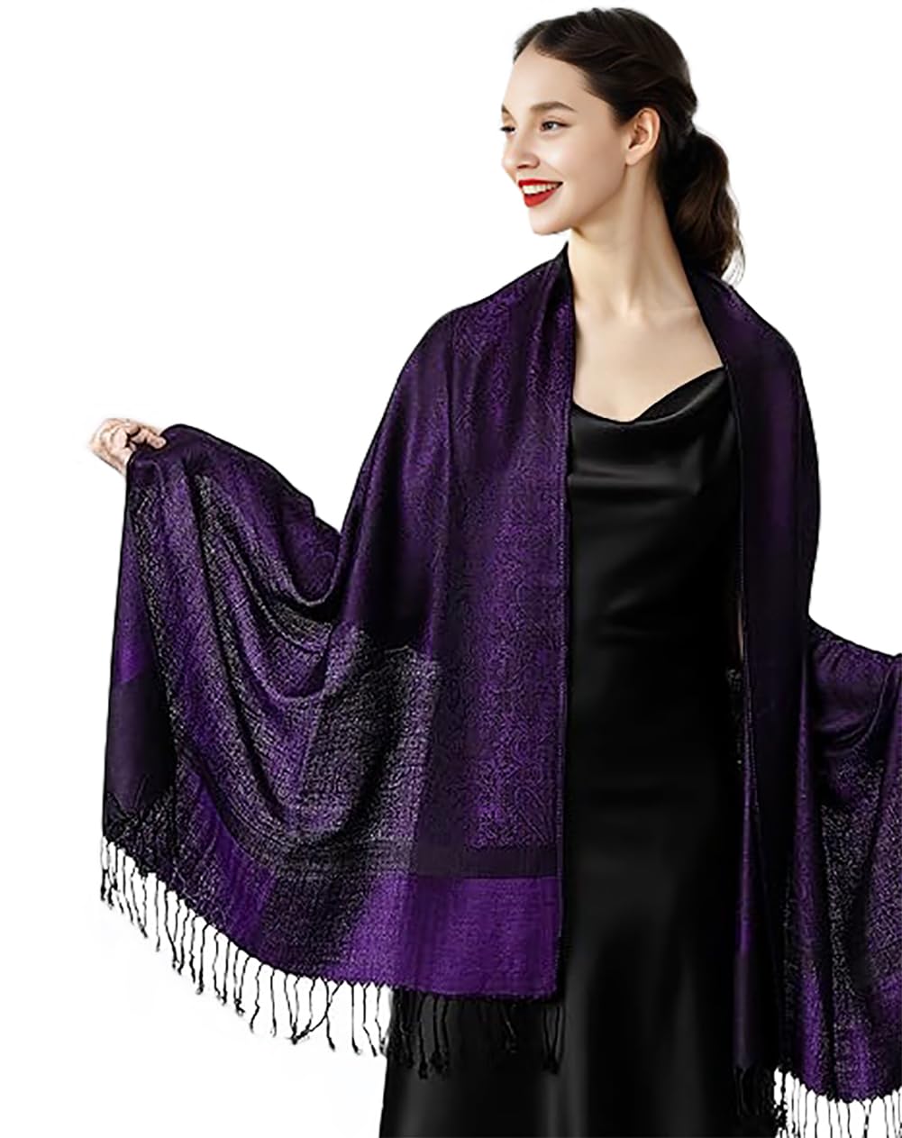 Women's Super Soft Pashminas Wraps Large Scarf Summer Shawls for Wedding Party