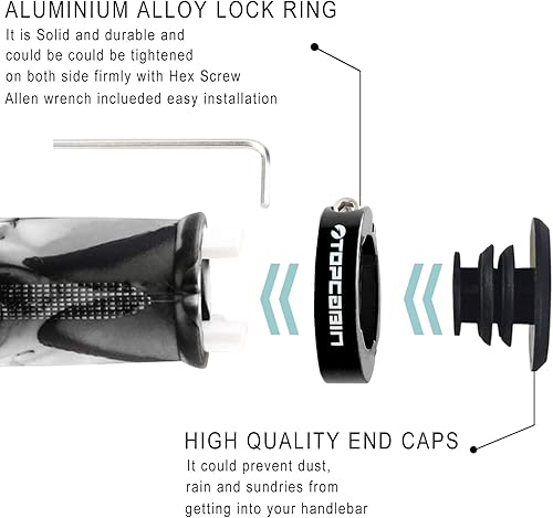 Miniatura 3 de Puños ergonómicos de manubrio de bicicleta, de Topcabin, con amplia superficie de agarre