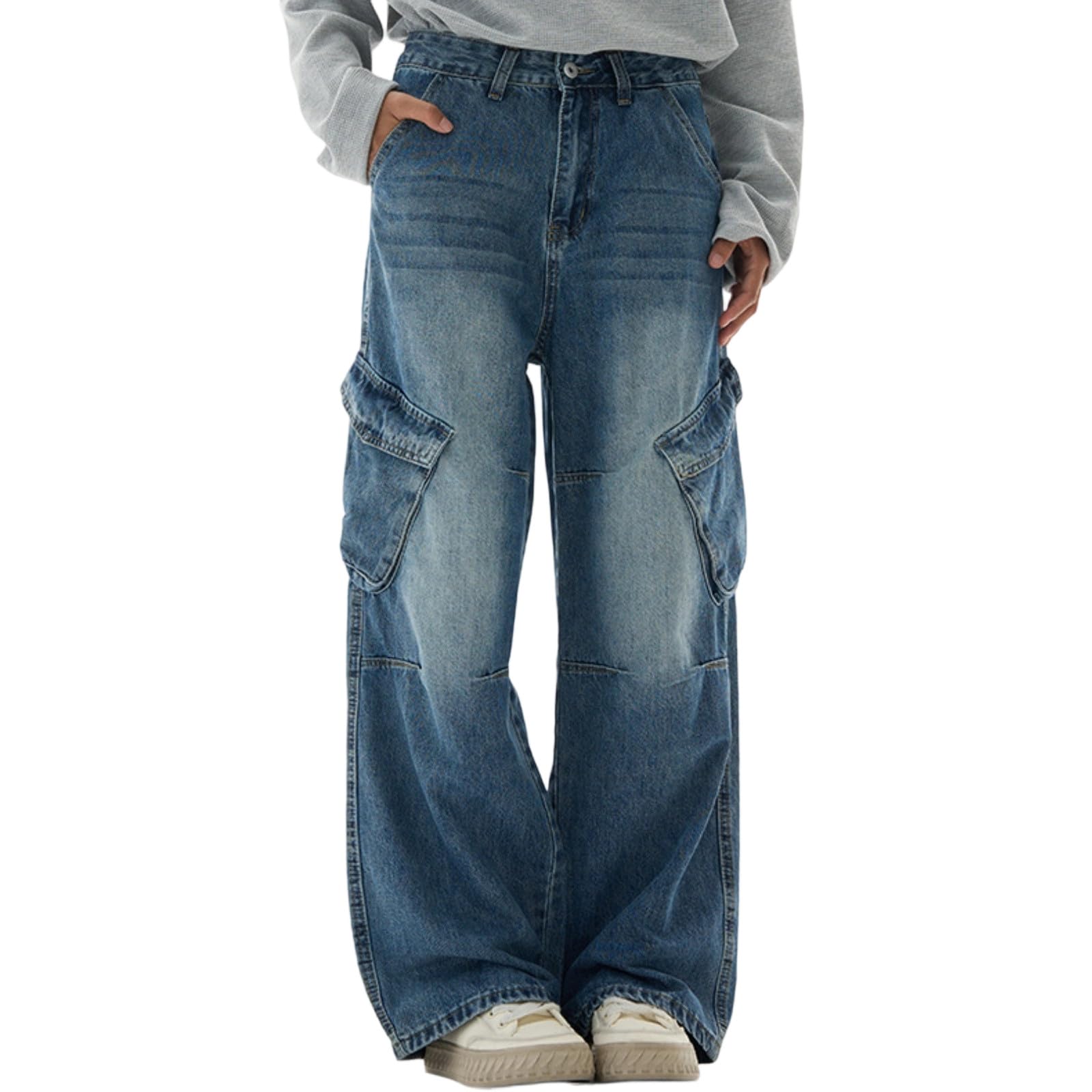 Generico Pantaloni Tuta Uomo, Pantalone Uomo Leggero,Jeans Classici in Denim con vestibilità Affusolata e Tessuto Elasticizzato per Abbigliamento Casual Moderno e Comodo
