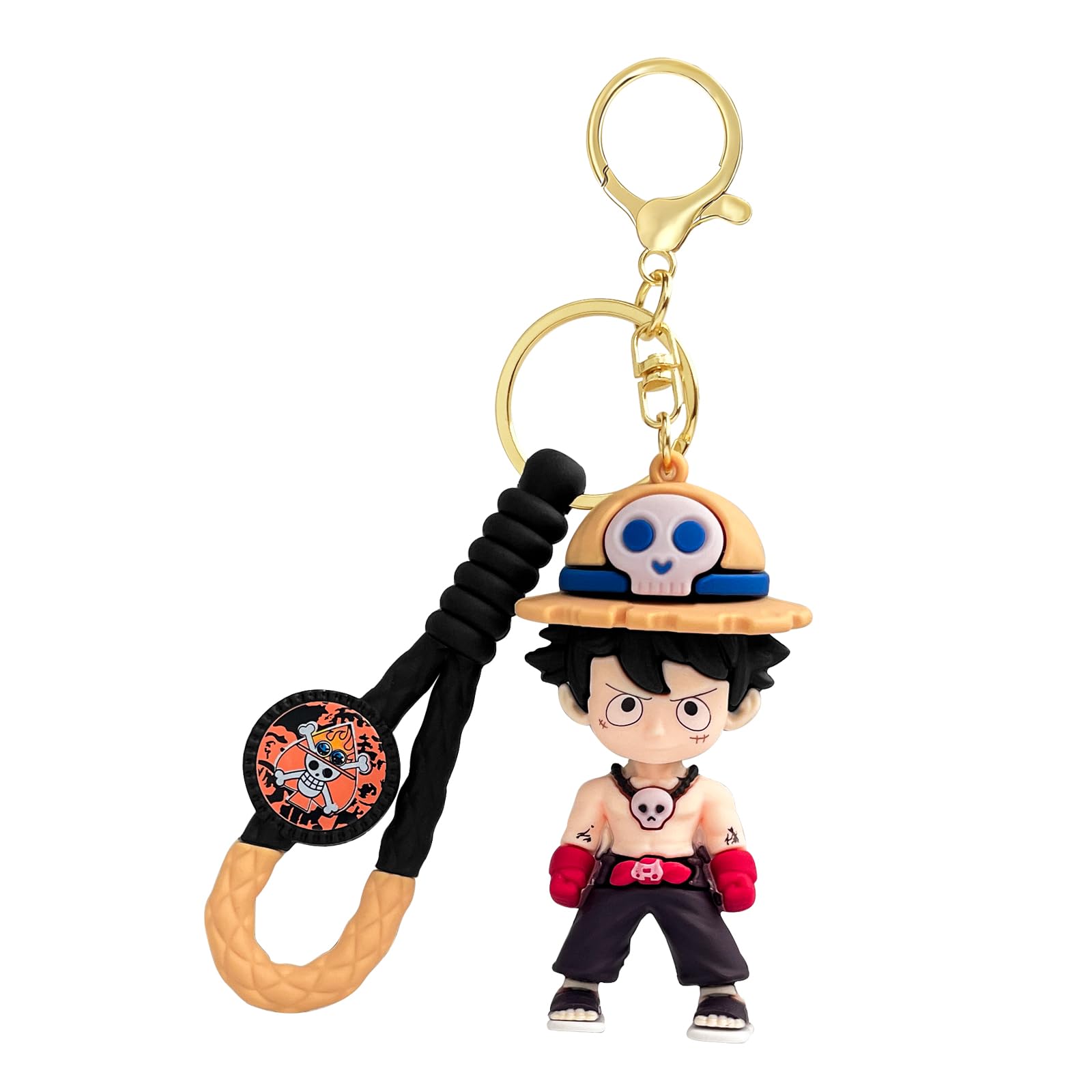 OP Anime Novelty Keychains, Kawaii Cartoon Mini Figure Keychain Gift, Fun Backpack Keyrin…