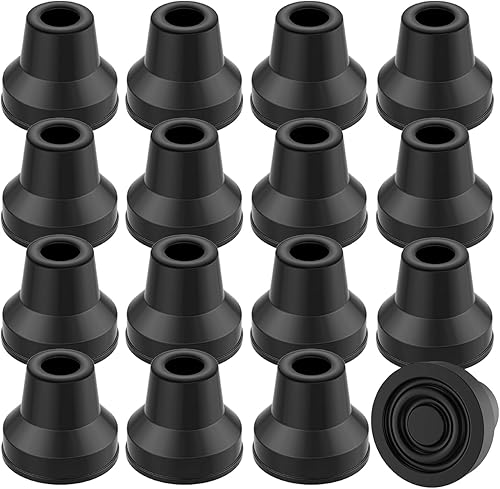 16pcs 12" Quad Cane Tips Negro