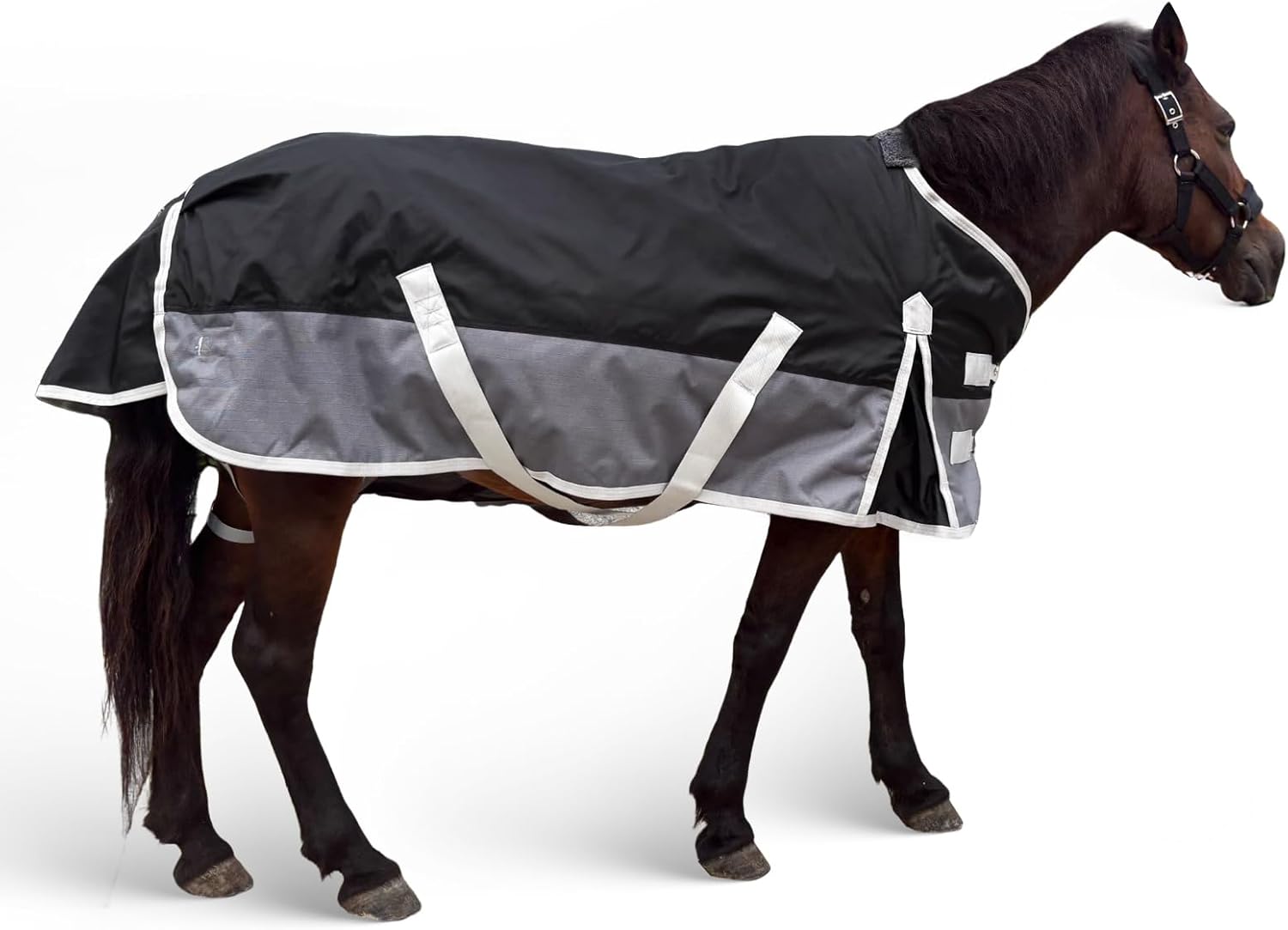Winter Blanket for Mini Horse, Pony, Donkey, Llama, Alpaca, Small Equine- 220g Filled Medium Weight Winter Horse Blanket - 1200D Water Resistant (45'')