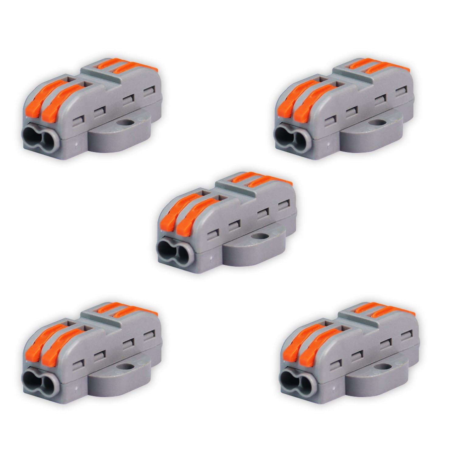 Fast Wire Clip Connector, Fixed Wire Terminal Blocks 2-to-2 Connector Pack of 5 – Quick connect, Tool-Free Installation, Ideal for Electrical Wiring and DIY Projects-image-24