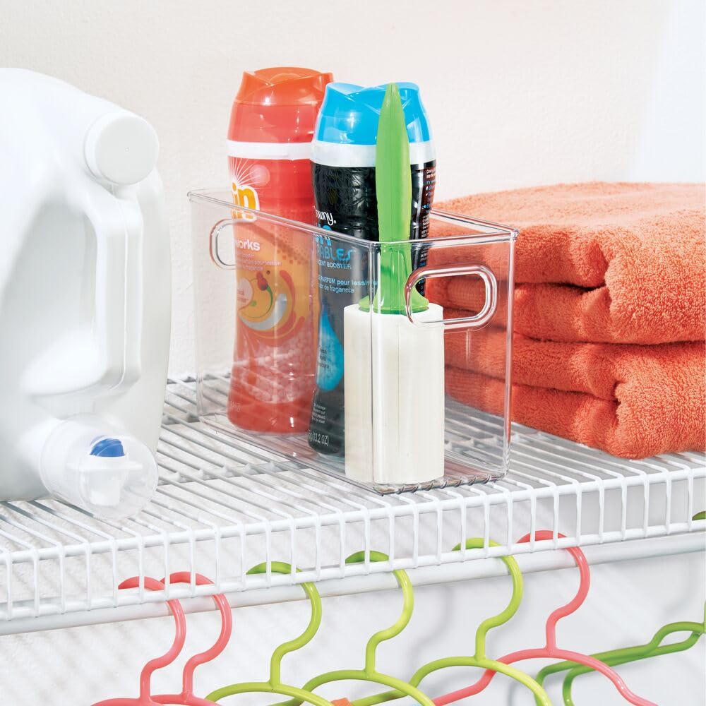 InterDesign iDesign - Contenedores de almacenamiento para despensa con asas, organizadores para armarios o nevera, juego de 4, transparentes