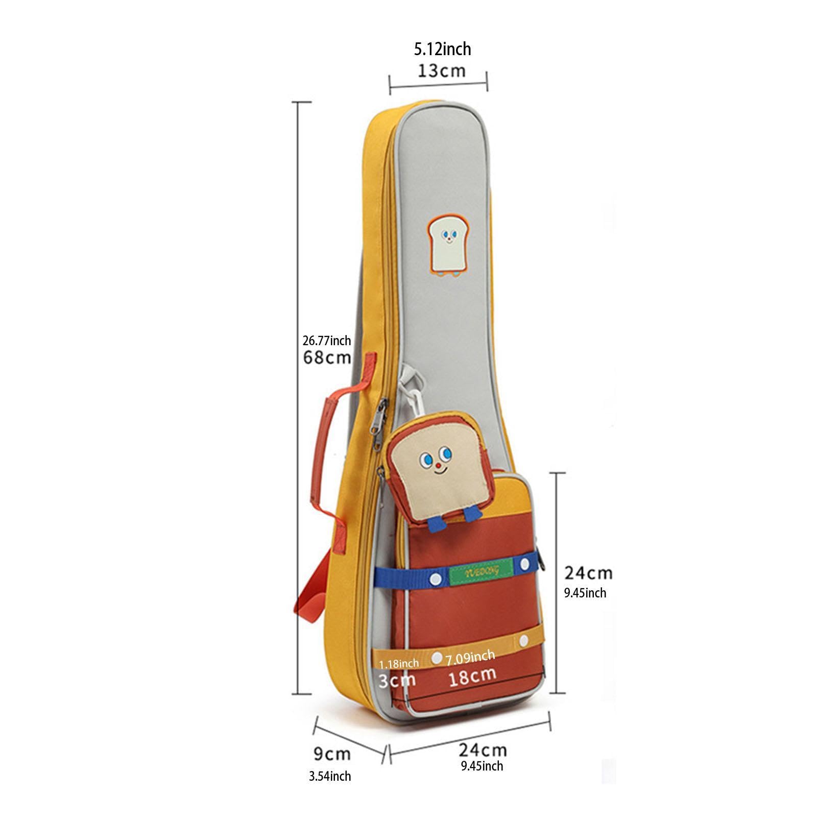 Colcolo Ukulelen-Rucksack, Ukulelen-Gig-Tasche, tragbar, mit verstellbaren Trägern, Ukulelen-Tasche, Ukulelen-Koffer für Camping, Outdoor, Reisen, Geschenke, 26 Inch
