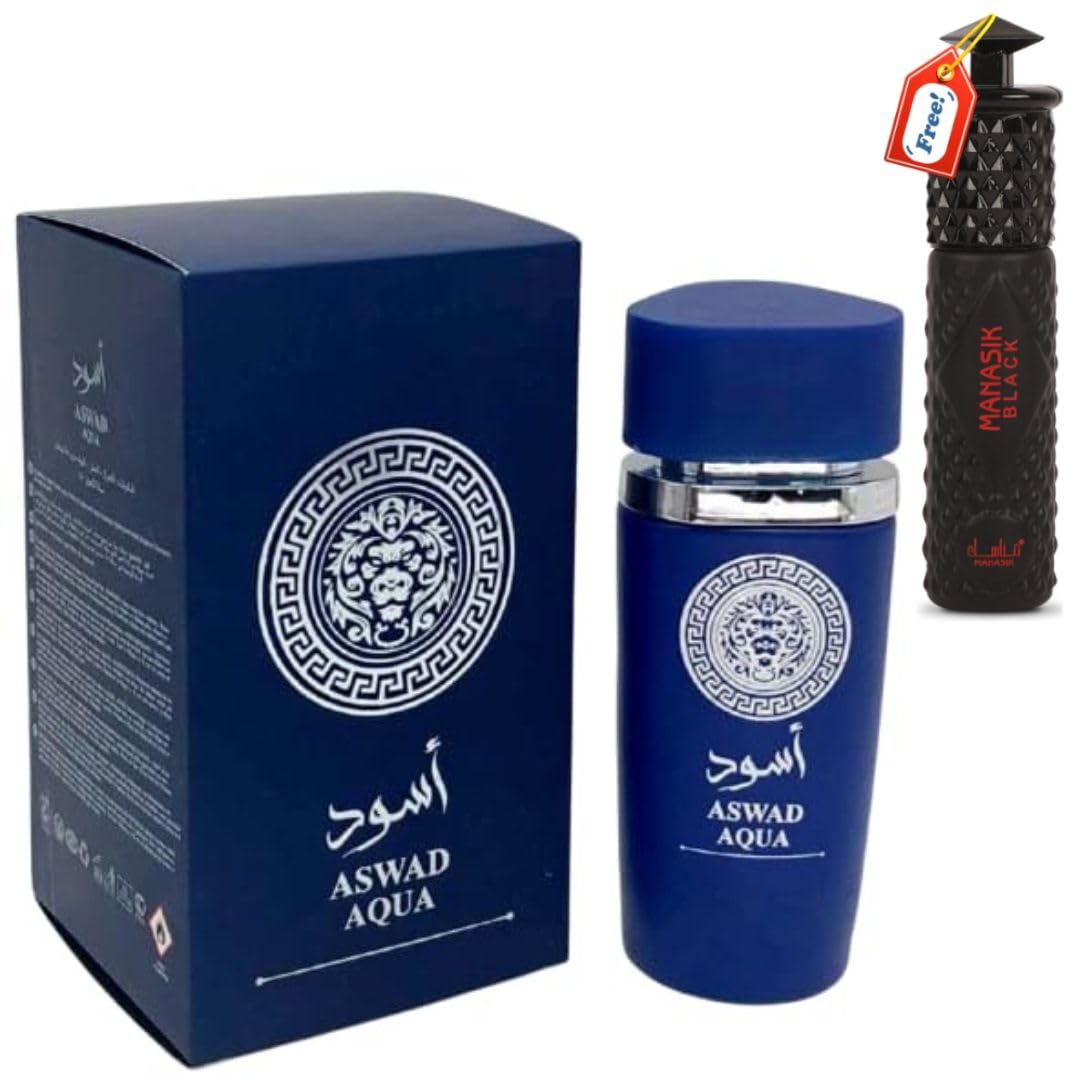 Manasik Aswad Aqua Eau De Parfum Long Lasting 100ml Form Men & Women Perfume, Balsamic, Floral & Woody, Soothing Fragrance-image-15