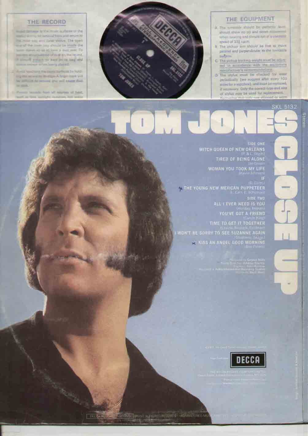 TOM JONES CLOSE UP LP VINYL Tom Jones Amazon.fr CD et Vinyles}