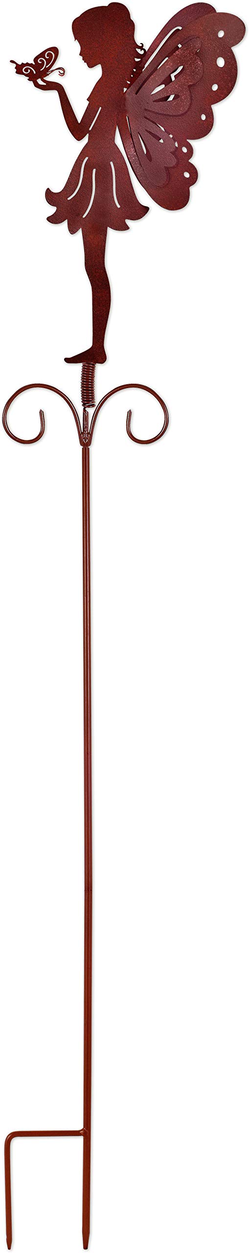 Sunset Vista Designs 93337 Party Metal Garden Stake, Fairy with Butterfly