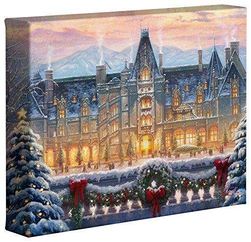 Thomas Kinkade Studios Christmas at Biltmore House 8 x 10 Gallery Wrapped Canvas
