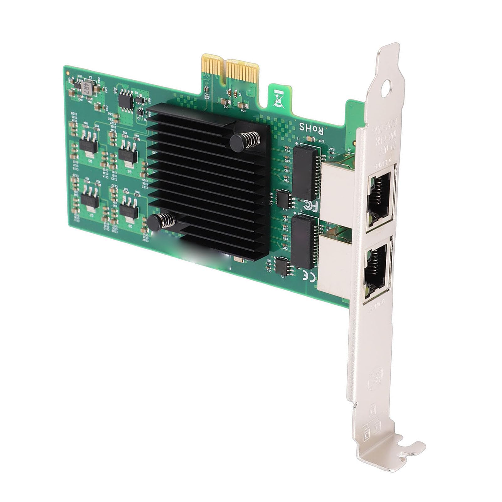 Jiawu Karta Sieciowa Gigabit Ethernet Stabilna PCI Express X1 do Komputerów Stacjonarnych z Chipsetem 82574L