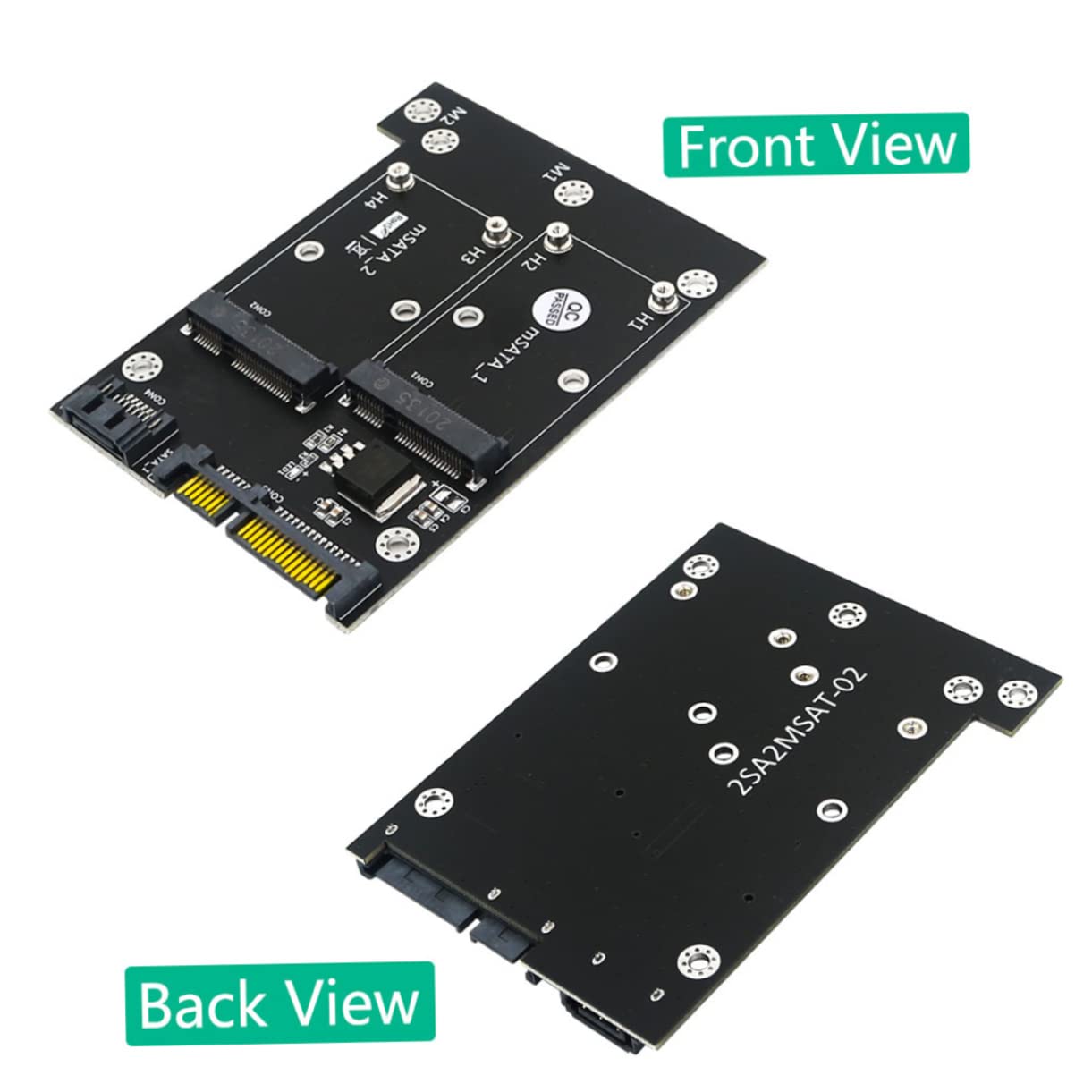 ARTIBETTER Msata to Adapter Dual Msata Ssd Reader for Notebooks Desktops Supports Speed No Driver Required Easy Installation Compatible