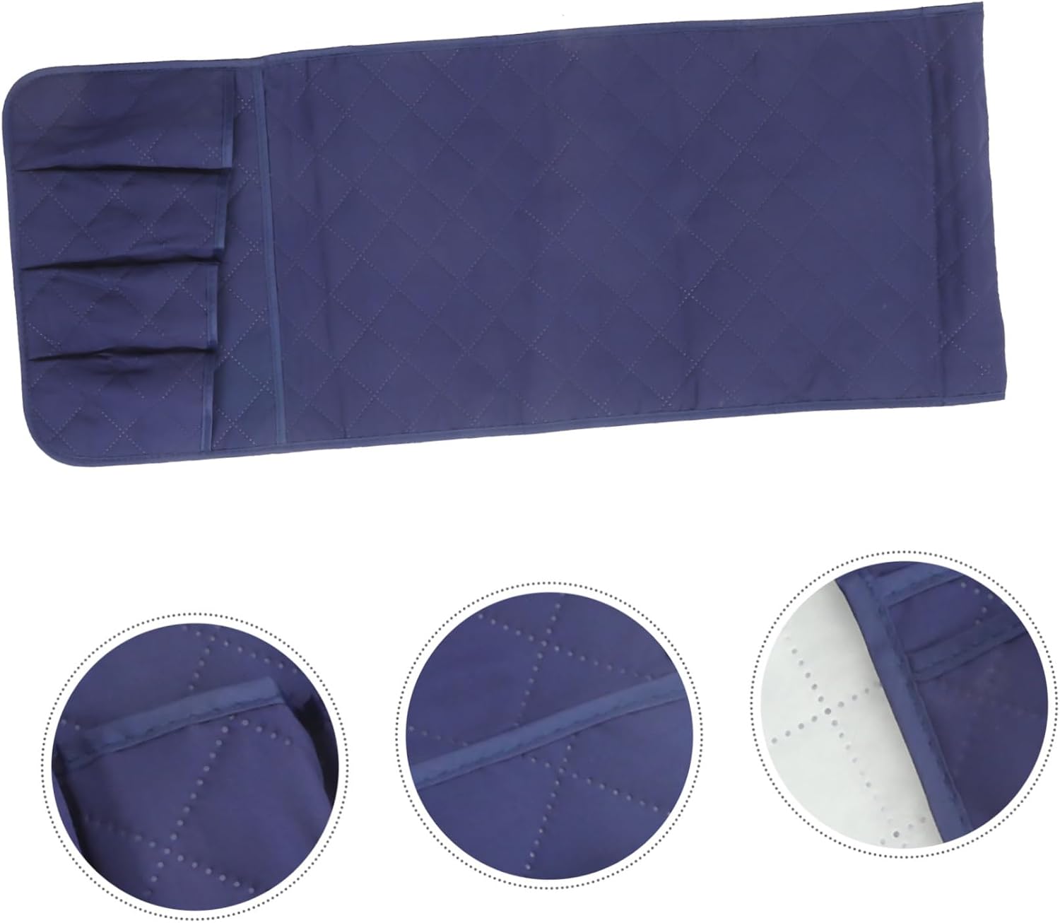 Garneck Sofa Armrest Organizer Bag for Couch Multi-functional Remote Control Holder with Pouch Easy to Hang Bedside Storage for Home Dorm and Bedroom Use Blue