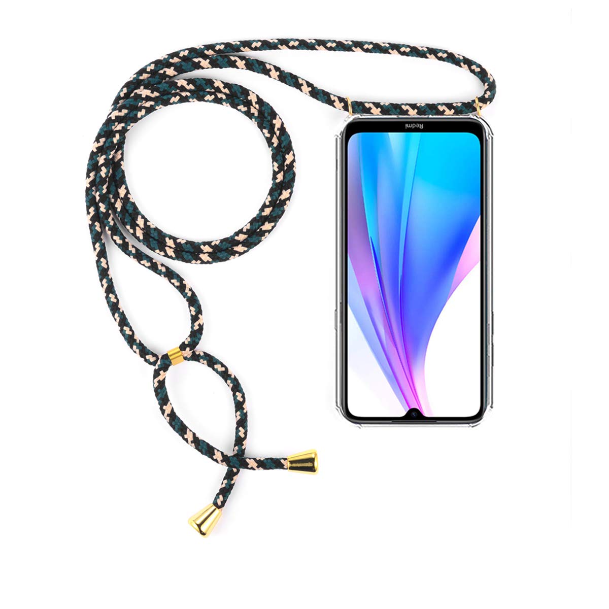 Kit Custodia + Cordino + Vetro Temperato Per Xiaomi Redmi Go - FMPCUON - Trasparente