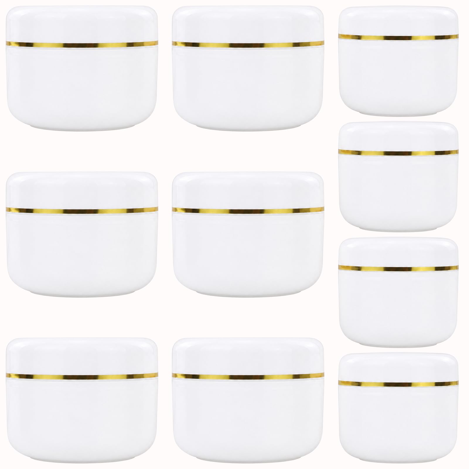 10 Pcs White Plastic Cosmetic Boxes Phnom Penh Design Empty Cream Bottle Refillable 100ml and 50ml Portable Cosmetic Box