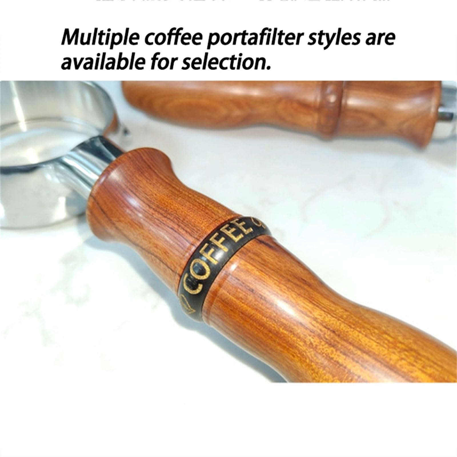 Portafiltro para cafetera de madera, mango sin fondo, 58 mm, portafiltro sin fondo para EXPOBAR E61 FAEMA SEMRMO