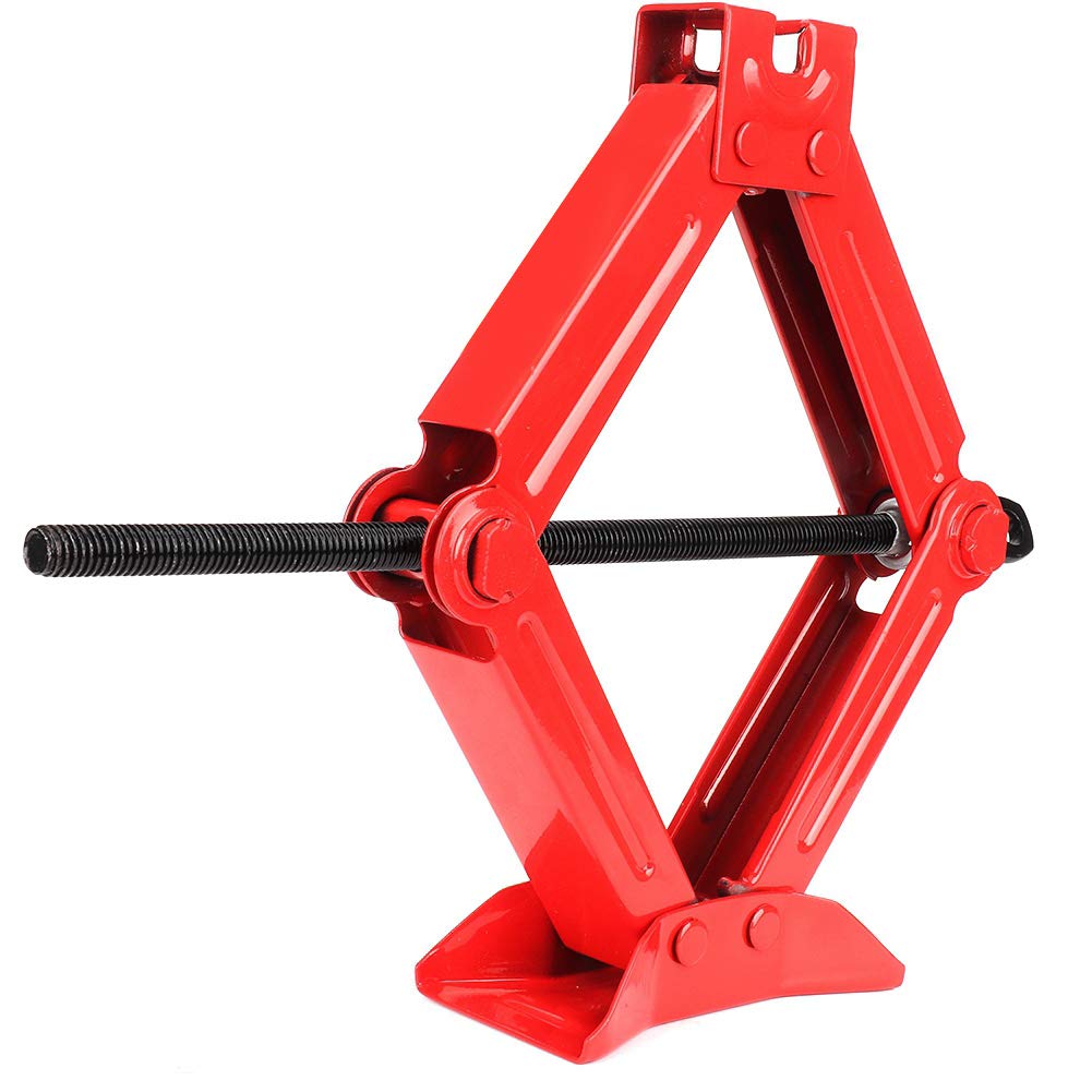 Automotive Scissor Jack - Solidne i przenośne narzędzie do obsługi korby korby ze stali chromowanej 45 #, odpowiednie do sedanów, SUV-ów i ciężarówek