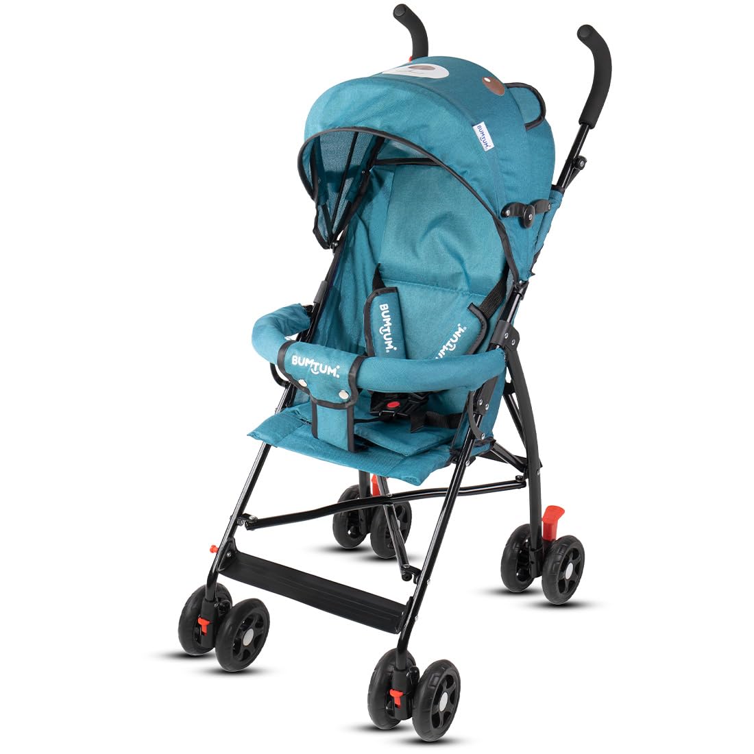 BUMTUM Baby Slim Trim Stroller/Pram for 6 to 36 Months, Reclining backrest, Reversible Handlebar for Babies, Toddler & Kids(Sea Green)