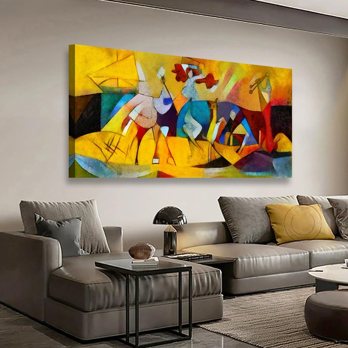 Color Block Line Abstract Wall Art Bedroom Wall Decor