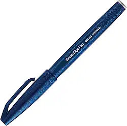 Caneta Pincel Brush Sign Pen Pentel Azul Bl