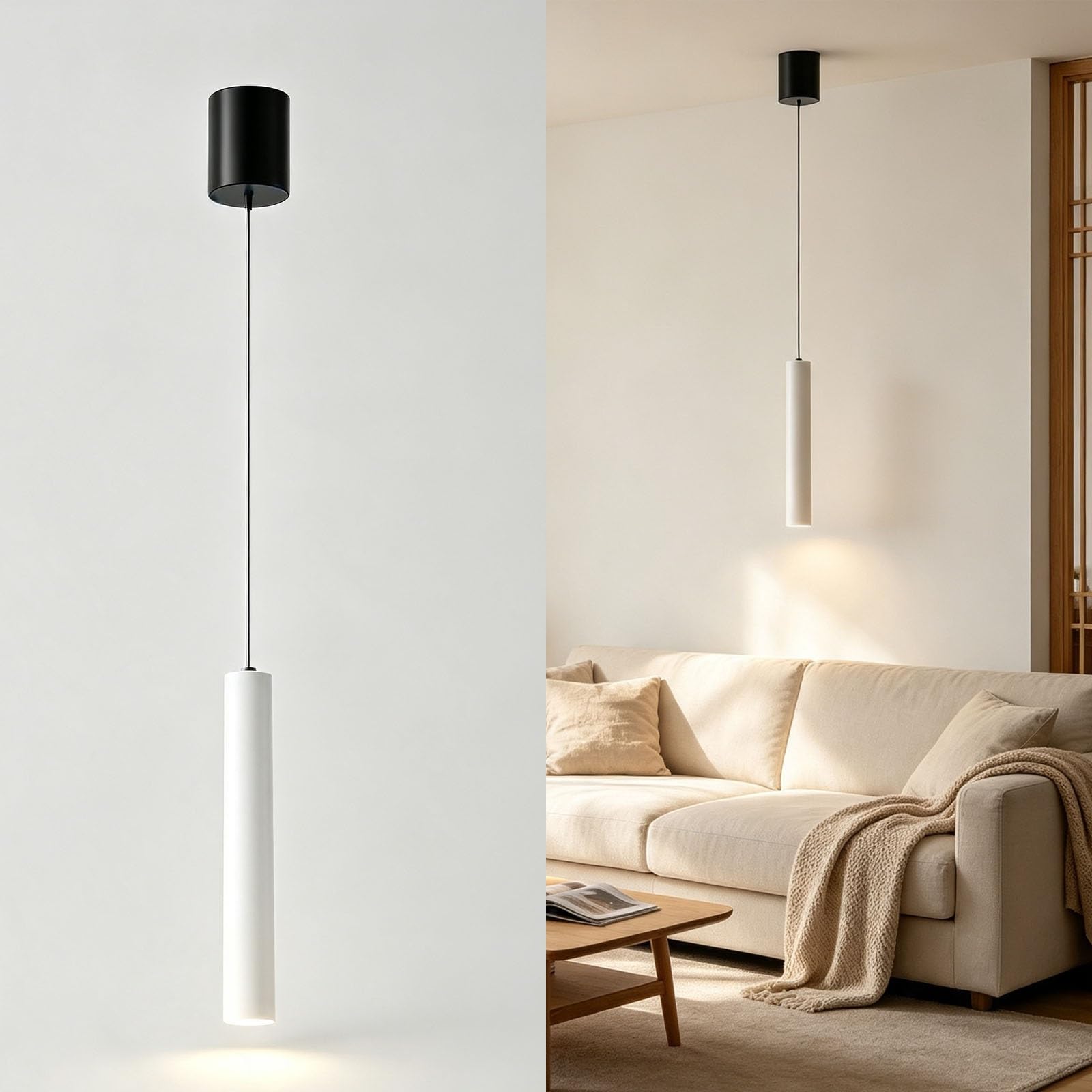 LUOYAOB Tube Pendant Light Spotlight Lamp Minimalist Ceiling Fixture