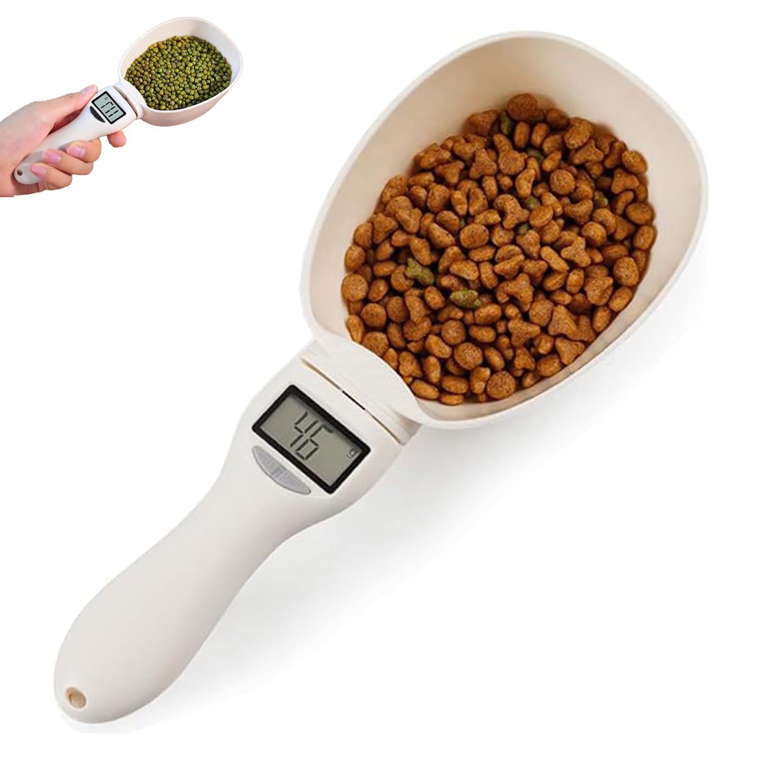 FAHOI Digital Measuring Scoop, Food Measuring Scoop Scale, Weighing Spoon Max Loading 800g / 0.1g Precision with LCD Display, Electronic Measuring Spoon for Food (1pcs)