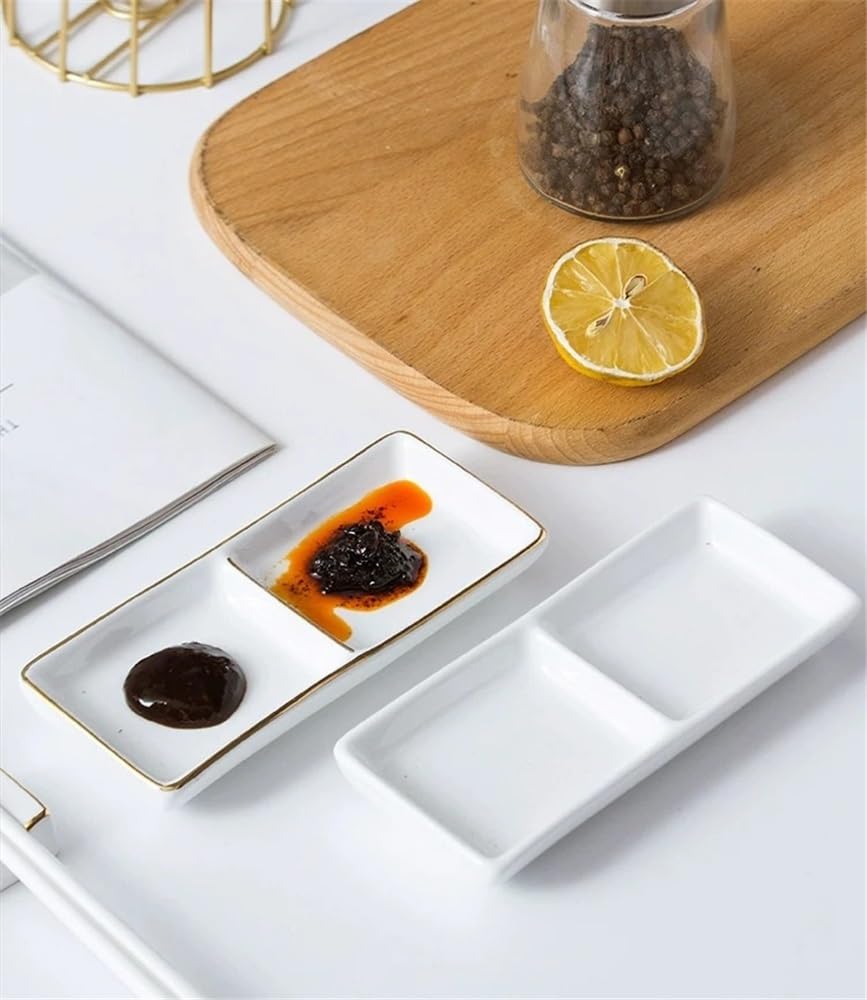 Soßengericht Weiße, wiederverwendbare Tabletts for Essen, kleine Sojasaucenschale, perfekt for Dips, Snacks, Tapas