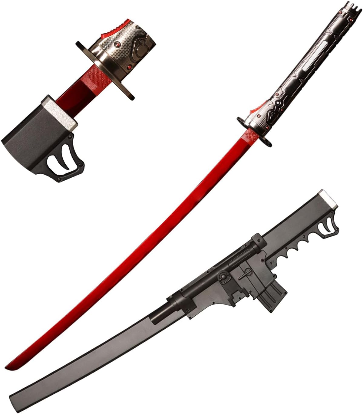 Samuel Rodrigues/Raiden Sword Japanes Game Cosplay Prop Metal Upgraded Version Katana Black/Red not Sharp