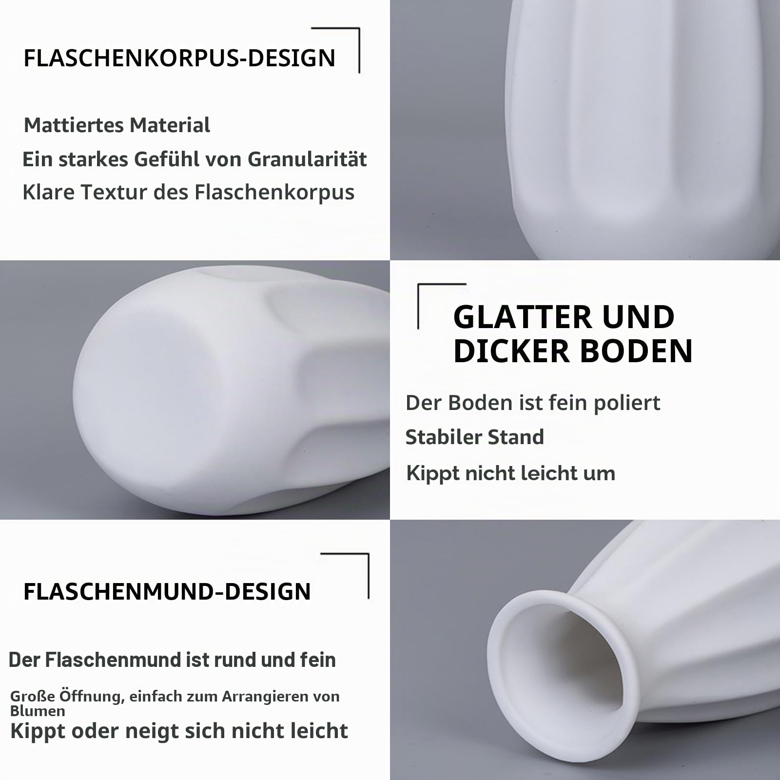 12,7 cm weiße Keramikvasen, 10er-Set, kleine Mini-Vasen für Blumen, Tafelaufsätze und Dekoration