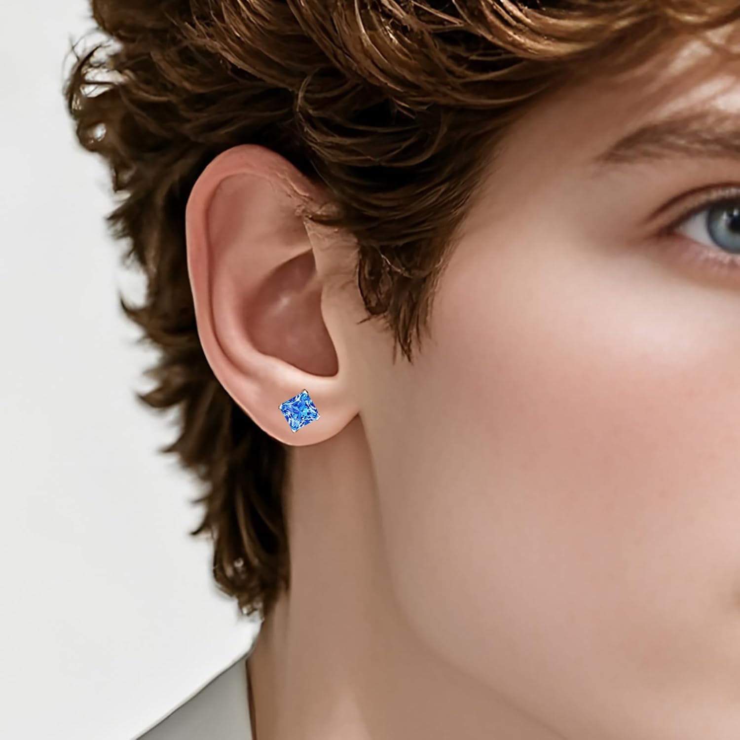 Moissanite Stud Earrings for Women, 0.8-2ct D Color, VVS1 Clarity, White Gold-Plated 925 Sterling Silver Stud Earrings, Anniversary Birthday for Women Men - Image 3