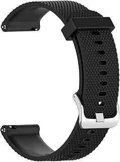 TenCloud Bands Compatible with Letscom Watch Strap Replacement Band Soft Washable Straps Silicone Wristbands Accessoy for Fitness Watch ID205L and ID205S (Black)