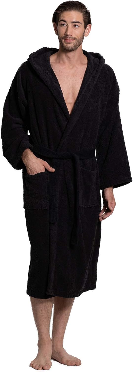 Mens towelling robe with hood Clearance