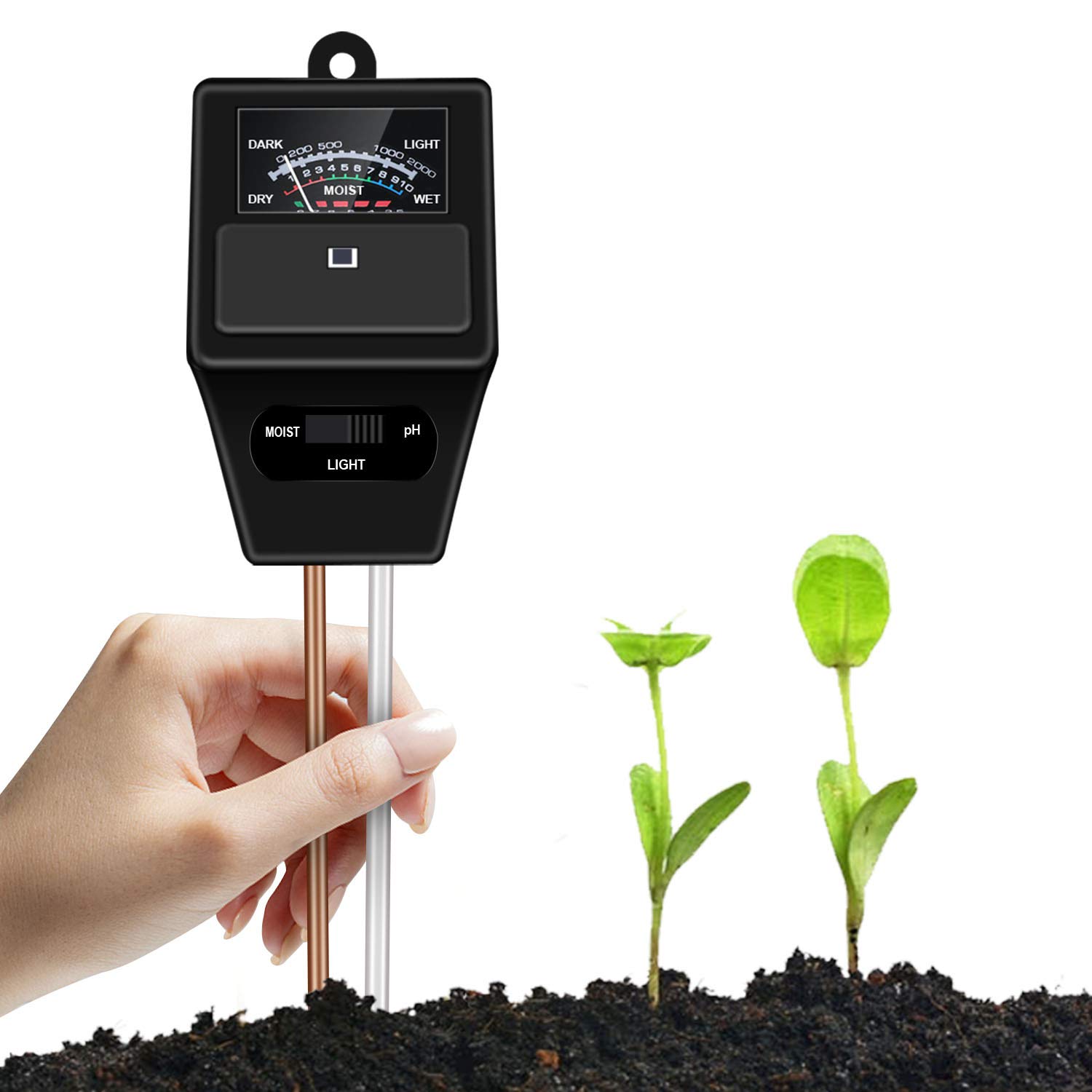 Buy Buluri Soil Moisture Meter, 3 in 1 Soil Testing Kit with pH, Light and Moisture Test, Soil
