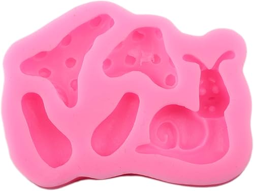 Miniatura 7 de Mujiang Moldes de silicona encantados para jardín, hadas, gnomo, puerta de casa, ventana, molde de fondant de hongos y hojas de flores, para