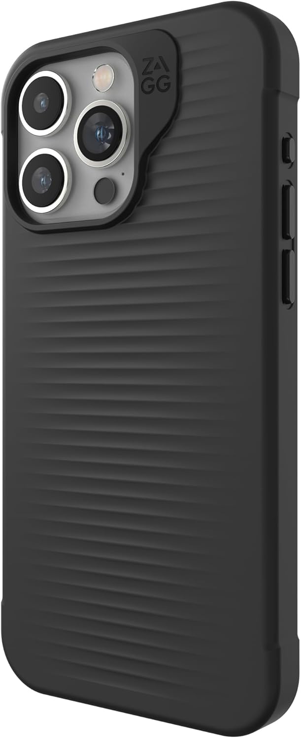 ZAGG Luxe Snap iPhone 15 Pro Max Case - Protective Cell Phone Case, Drop Protection (10ft/3m), Durable Graphene Material, Slim and Lightweight MagSafe iPhone Case for iPhone 15 Models Black
