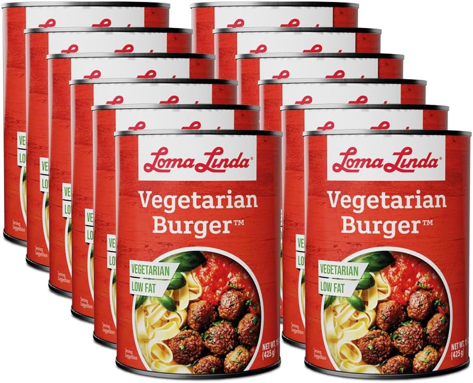 Loma Linda - Plant-Based Meats (Vegetarian Burger (15 oz.), 12 Pack)