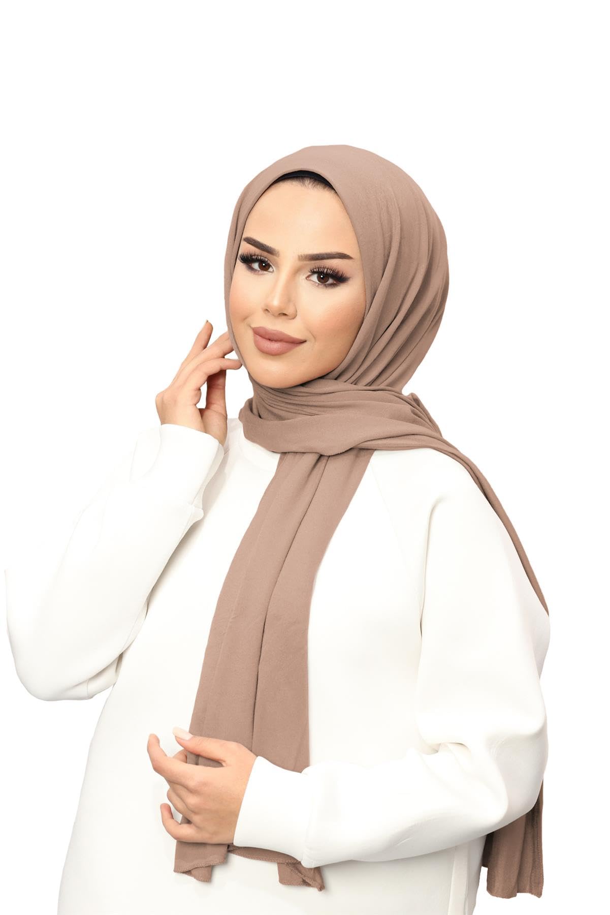 Hamishkane® Premium Jersey Ladies Scarves, Muslim Soft Stretchy Head Scarf for Women UK, Plain Gift Prayer Shawl Wrap Jersey Hijab, Modern Scarves for Women head Scarf