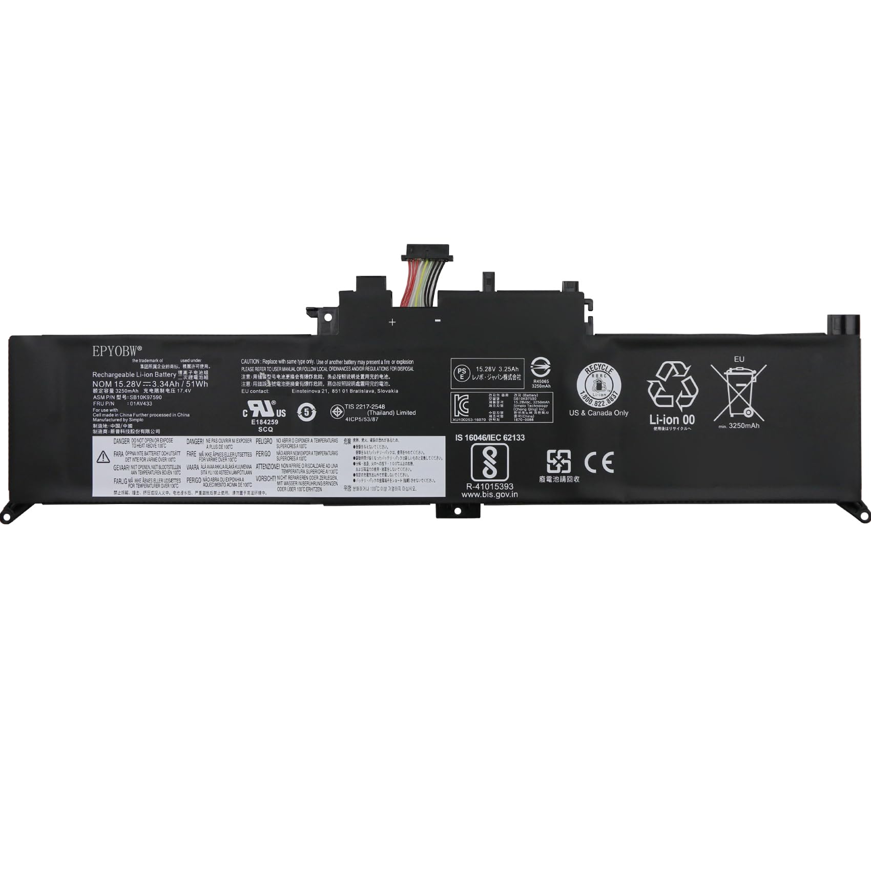 Amazon.com: EPYOBW 01AV433 01AV432 01AV434 Laptop Battery 51Wh