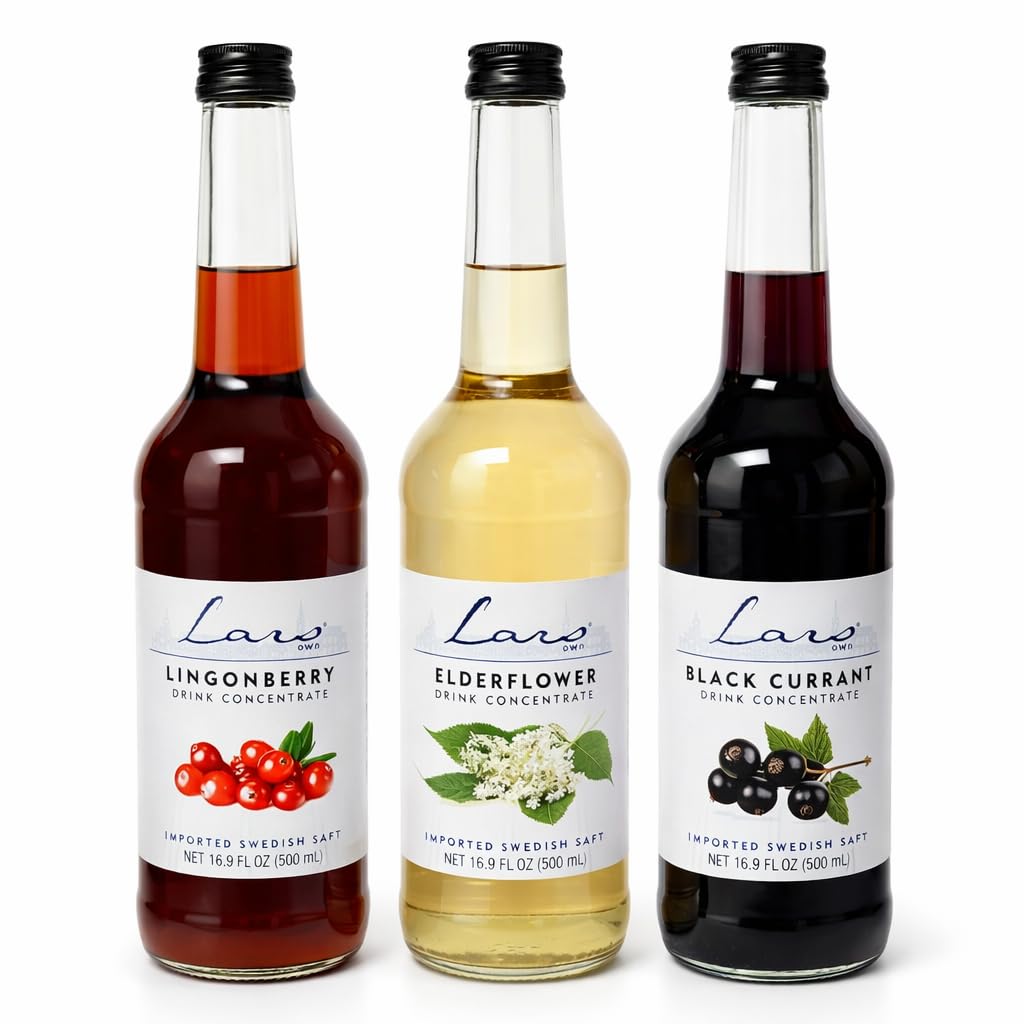 Lars Drink Concentrate - 3 pack - Lingonberry, Elderflower, Black Currant
